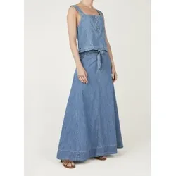 Pepe Jeans für Damen. PL9011928 Maxi Belt Rock blau (XS), Lässig, Baumwolle, Denim