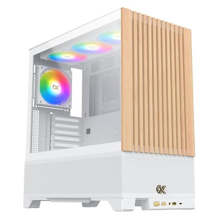 Xigmatek Boitier Moyen Tour ATX Endorphin WD RGB avec panneaux vitrés (Blanc) (ATX, E-ATX) (EN42218)