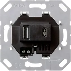 Gira, Steckdose, Spannungsversorgung 236900 2f. Typ A/C Einsatz