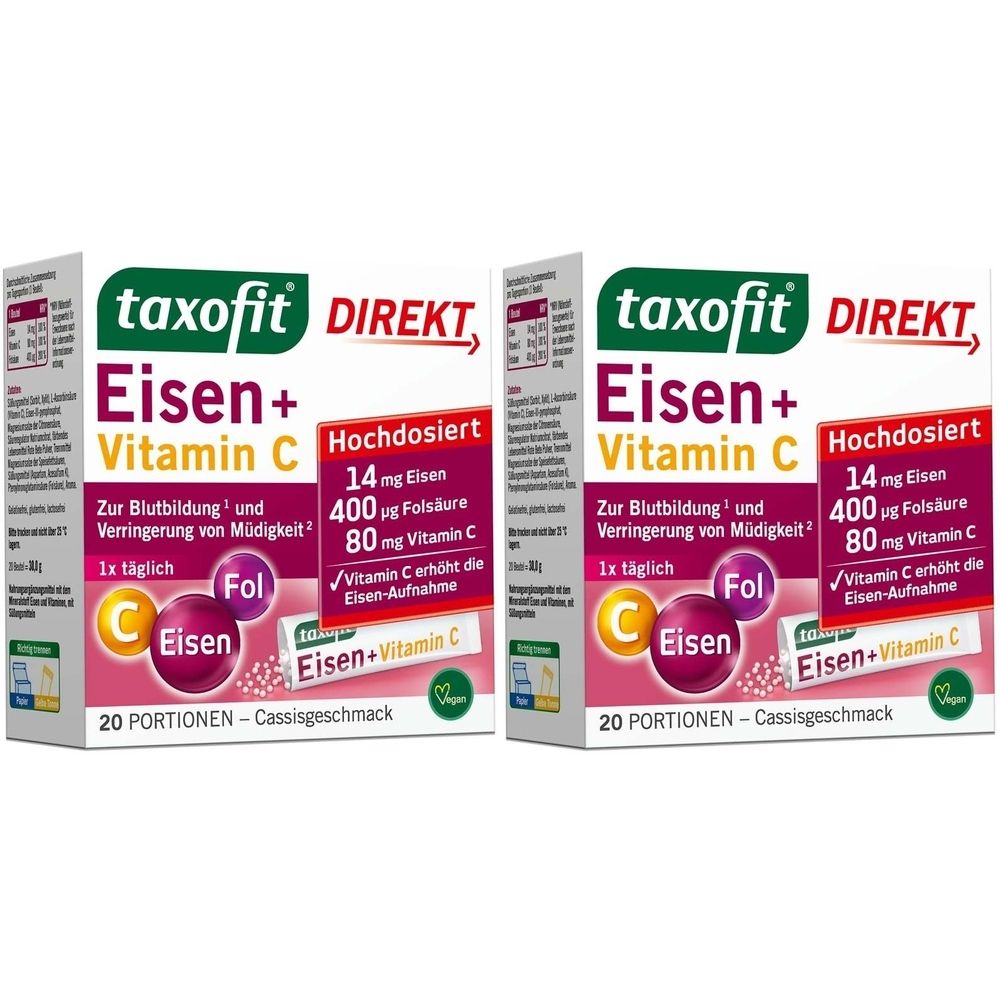 Taxofit Eisen+Vitamin C Direkt Granulat 2x 2x20 St