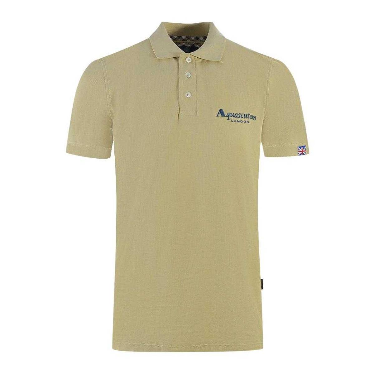 Aquascutum Volwassen unisex poloshirt London 1851 (Beige)
