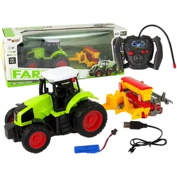 Landwirtschaftliches Fahrzeug Traktor mit Ballenpresse R/C 1:16 Grün