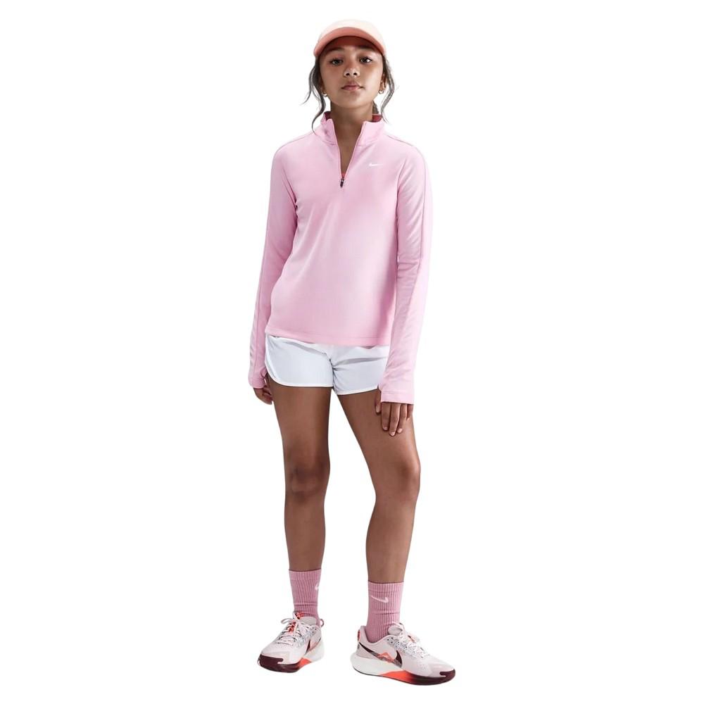 Nike - Oberteil für Mädchen, mit halbem Reißverschluss, Dri-FIT, Langärmlig (Pink)