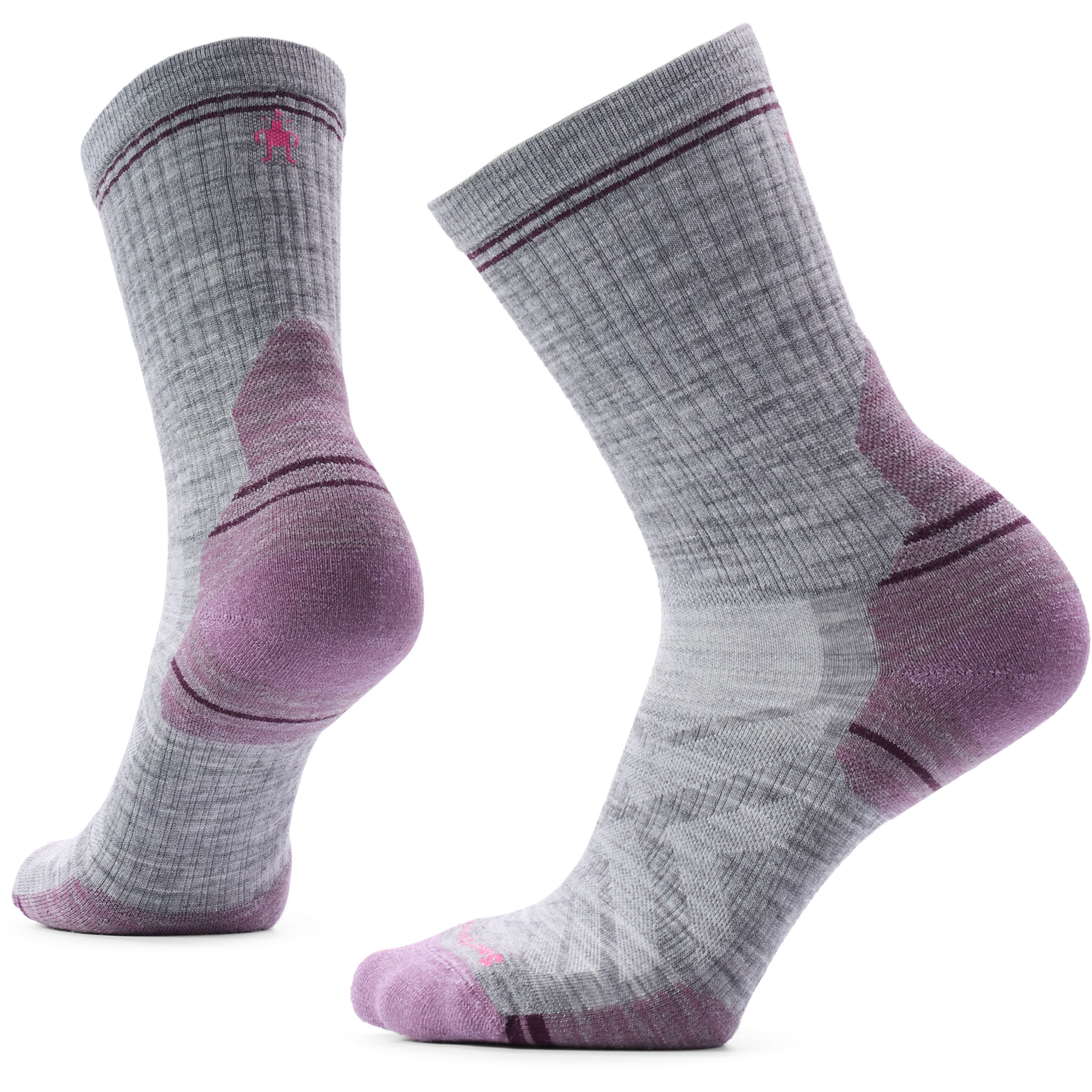 Smartwool Hike Targeted Cushion Mid Crew Damen Wandersocken grau Größe 42 Trekking Elastisch Merinowolle