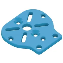 Makeblock Montageplatte DC-Motor 25, Aluminium, 7 mm Zentralbohrung, Langlöcher, M4-Gewindebohrungen