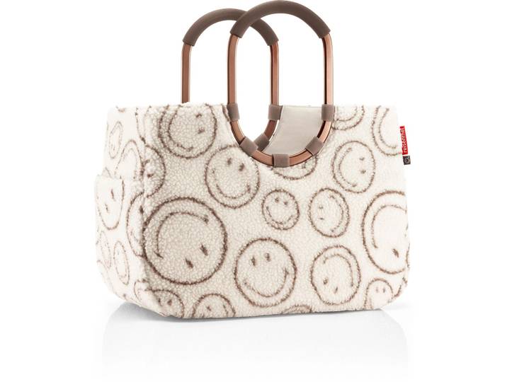 Einkaufskorb Reisenthel Loopshopper L Smiley Teddy Chocolate - Farbe: Braun, Beige, Smiley Teddy Chocolate - Einkaufskorb