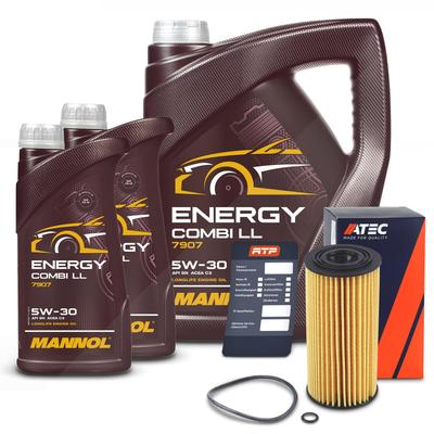 Atec Ölfilter + 7l 5W-30 Motoröl [Hersteller-Nr. 40638918] für Genesis, Kia, Hyundai