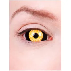 Hasbro, Farbige Linsen, Sclera Nachtjäger 6 Monatslinsen für Fasching Halloween (Gelb)