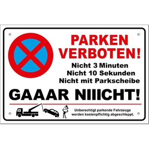 tatmotive Parkplatzschild aus Aluminium, 30 x 20 cm, Parkverbot