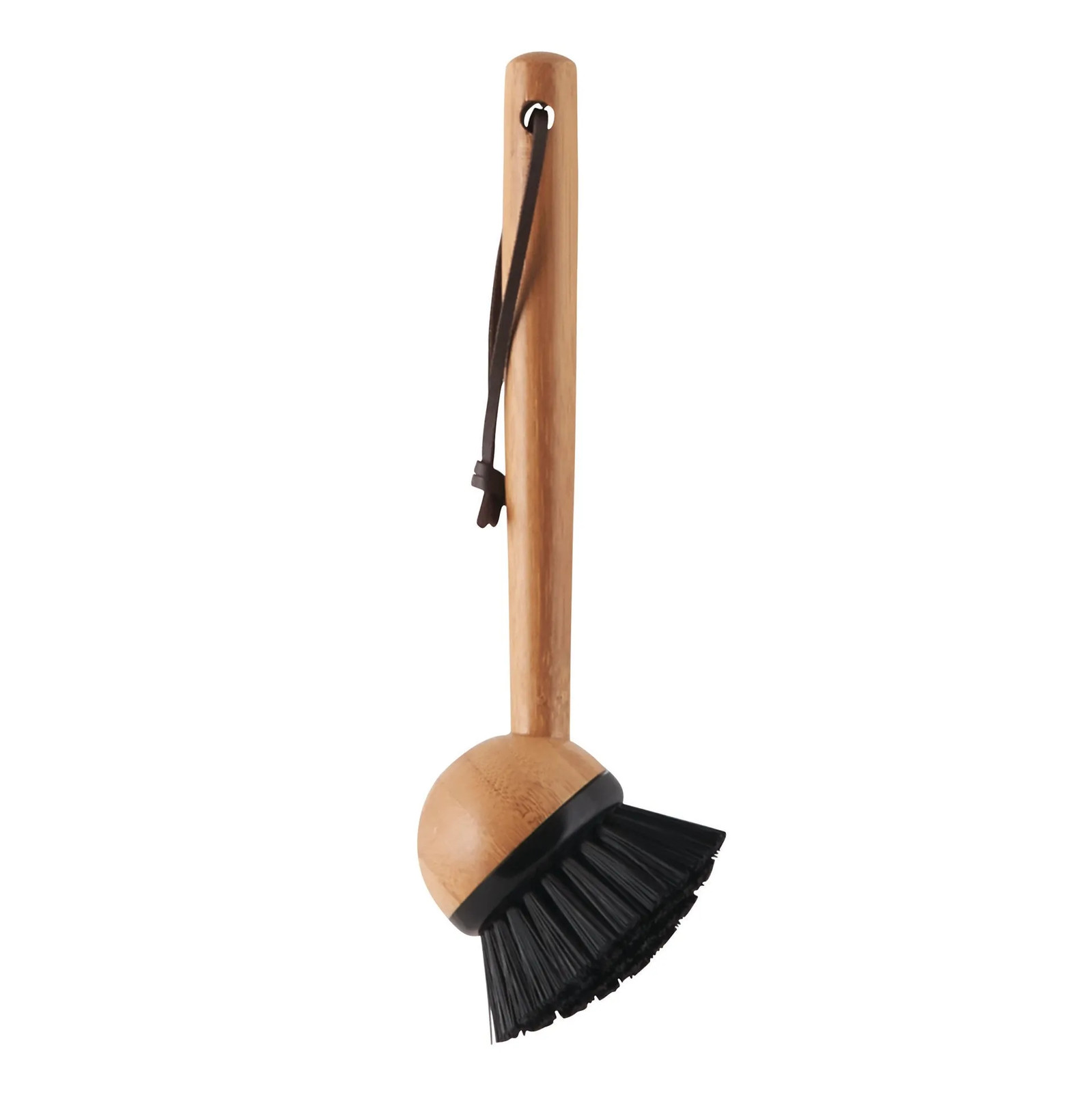 Meraki Afwasborstel van Bamboe met Vervangbare Kop en Wandmontage in Beige/Bruin/Zwart