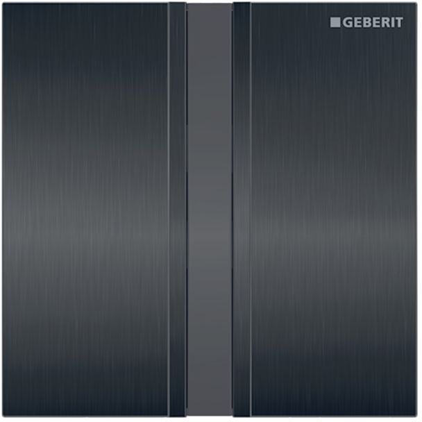 Geberit Infrarot-Urinal-Steuerung Typ 50  116036QD1 mit elektronischer Spülauslösung, Batteriebetrieb, gebürstet / schwarzchrom