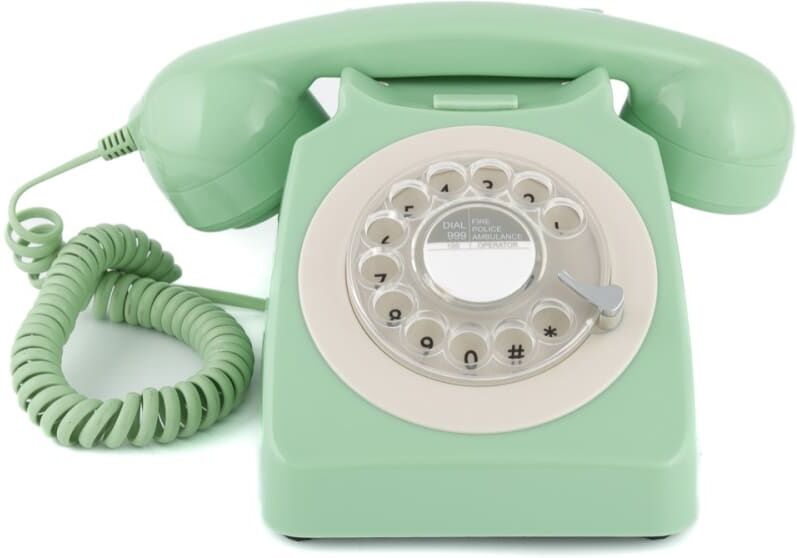 GPO Retro Design Téléphone analogique 746 rotary Vert 15x15x15cm