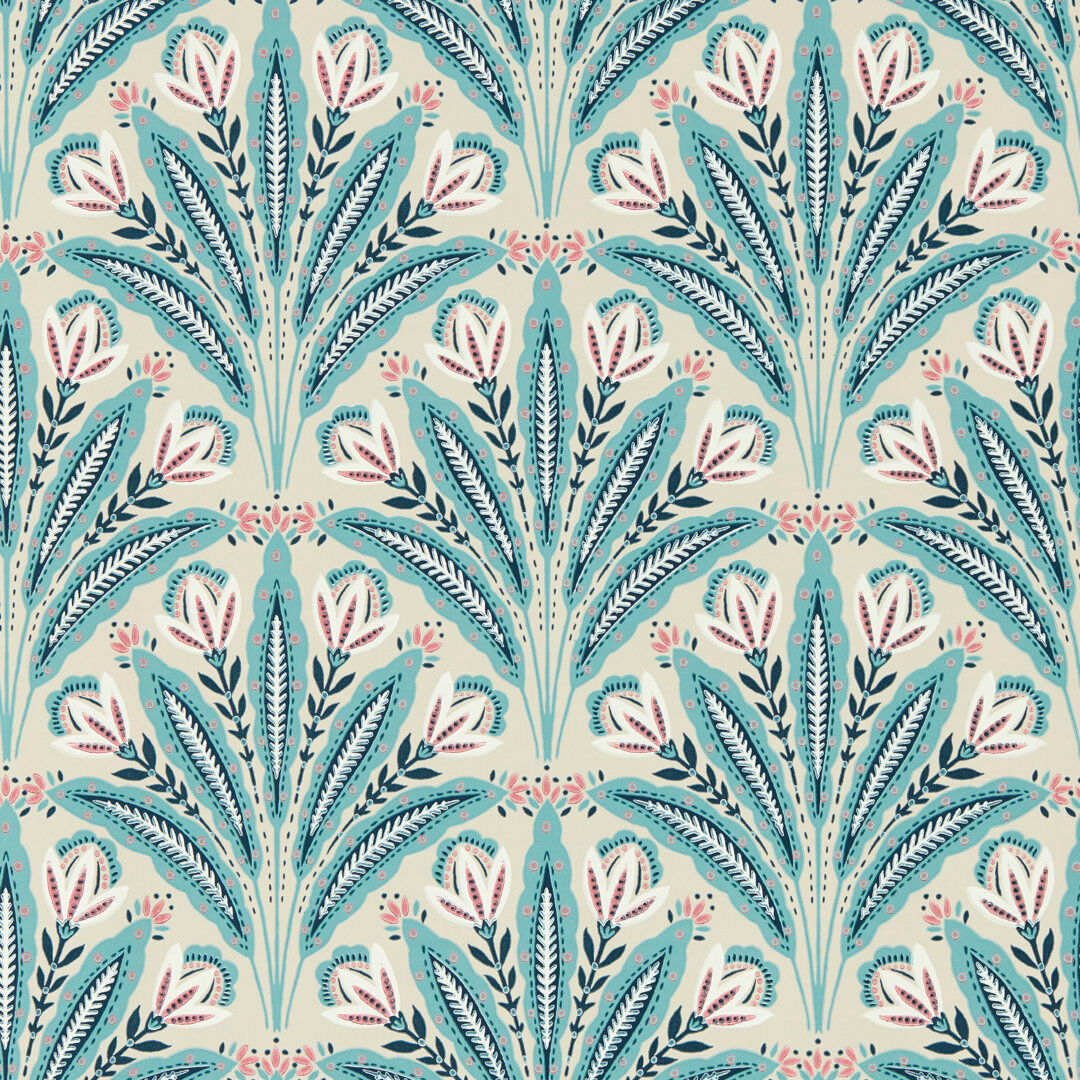 Clarke & Clarke Secret Garden Attingham 10.05m x 52cm Matte Wallpaper Roll Mineral