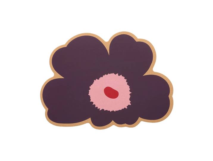Marimekko Unikko set de table Cork-plum-pink-cranberry