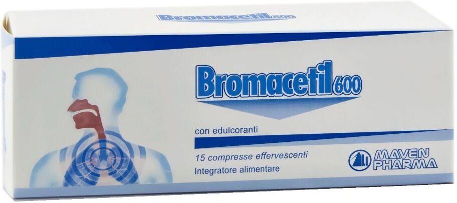 MAVEN PHARMA Srl Bromacetil 600 mg, 15 compresse effervescenti