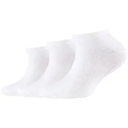 3er Pack camano Soft Baumwoll Sneakersocken Kinder 0001 - white 27-30