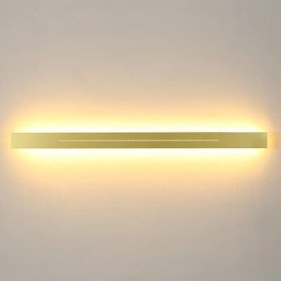 Uplift Picks Nordic LED Mirror Wall Light Gold Black Modern Acrylic Sconce gold tri colors 100 Cm 14 W