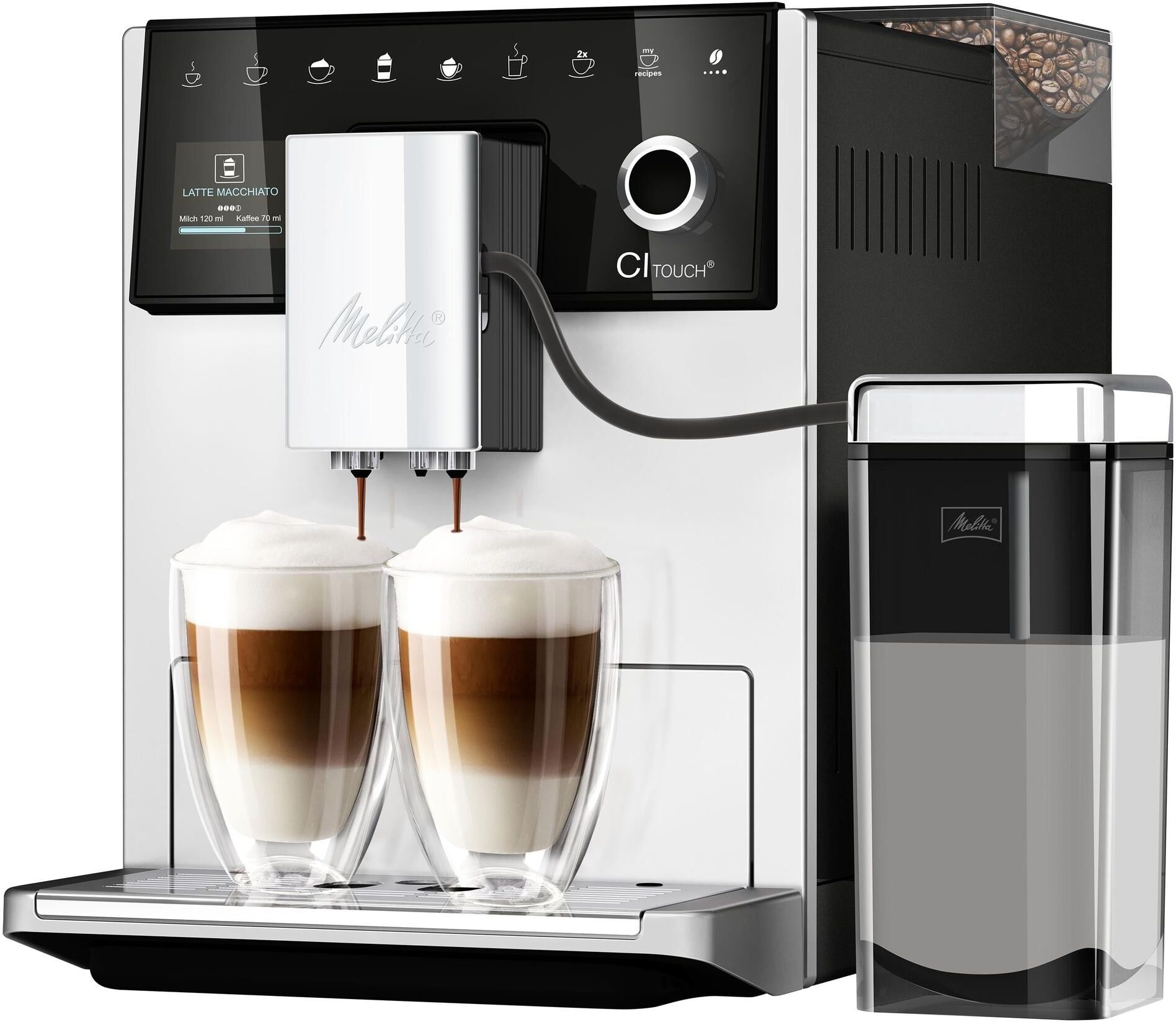 Melitta Kaffeevollautomat "CI Touch F630", Energieeffizienz: A, schwarz (schwarz, silberfarben), B:25,5cm H:34,5cm T:47,5cm, Kaffeevollautomaten, Kaffeevollautomat schwarz, silberfarben Einheitsgröße