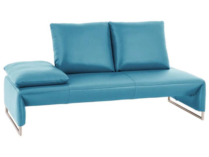 Sofa Ramano Basic B: 180 cm Koinor / Farbe: Türkis / Material: Leder Basic