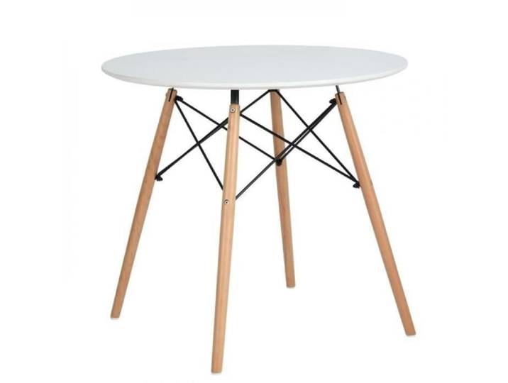 KEDIA Table Ronde 70*70CM Salle à Manger de Cuisine Petite Table de Cuisine pour Cuisine Salon et Bureau Blanc