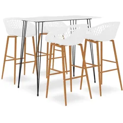 vidaXL 5-tlg. Bar-Set Weiß