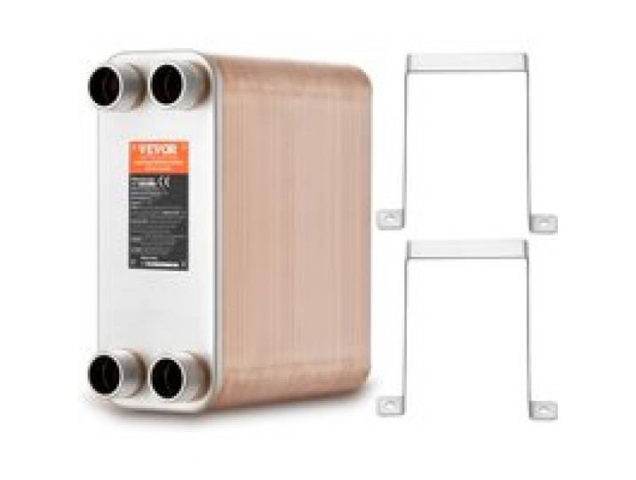 VEVOR 100 Plattenwärmetauscher 4x1-1/4Zoll MNPT-Anschluss 316L Edelstahl