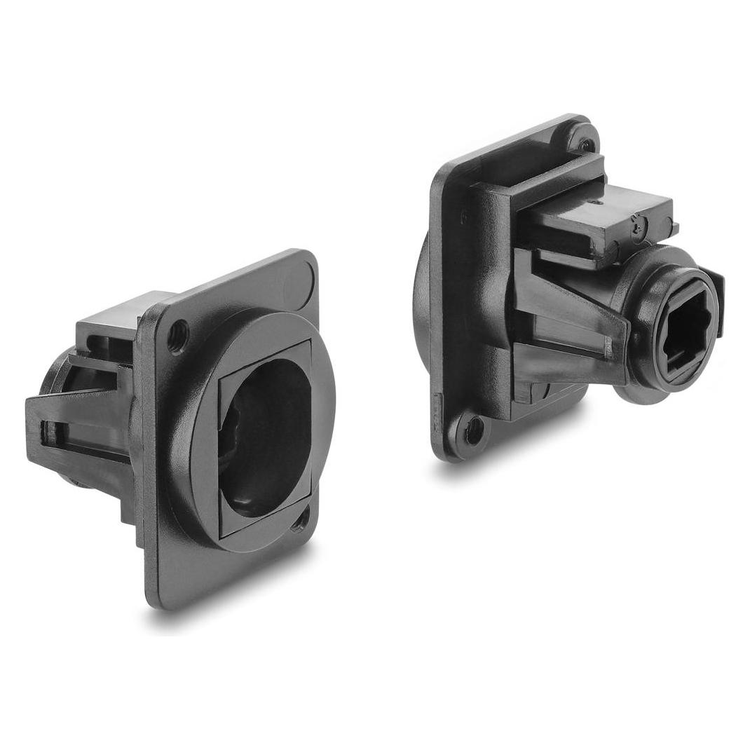 Delock D-Typ Modul TOSLINK Buchse zu TOSLINK Buchse Kunststoff schwarz (Doppelkupplung) (92056)