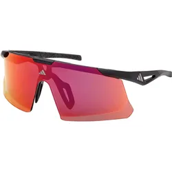 Adidas, Sportbrille, SP0107 Mirror Cat: 3 (Matte Black, roviex mirror), Schwarz