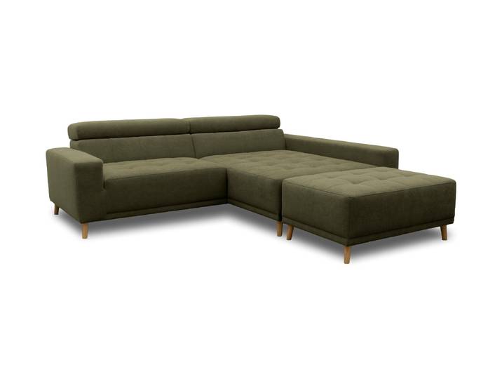 Domo Ecksofa mit Hocker »Helsingborg« - 172x248x44cm - braun -