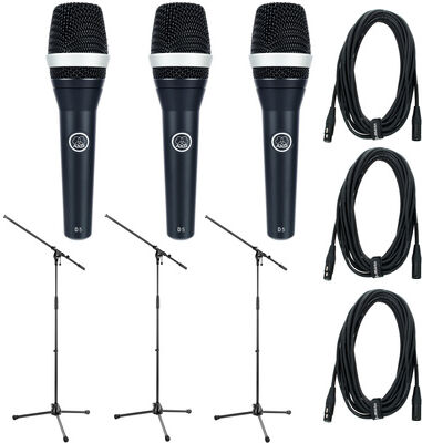 AKG D-5 Triple Bundle noir