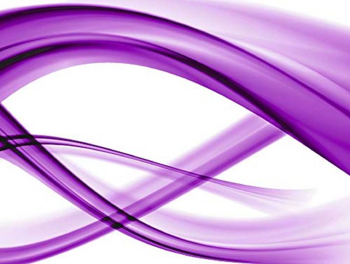 ARTland Wanddeko Glasbilder Wandbild Glas Bild einteilig 80x60 cm Querformat Design Abstrakte Kunst Rauch Wellen Muster Lila Violett S7MV