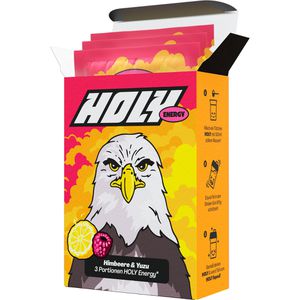 Holy Getränkepulver Energy Raspbeery Raptor, Himbeere & Yuzu, Energy-Drink, mit Koffein, Vitaminen & zuckerfrei, 3 Stück