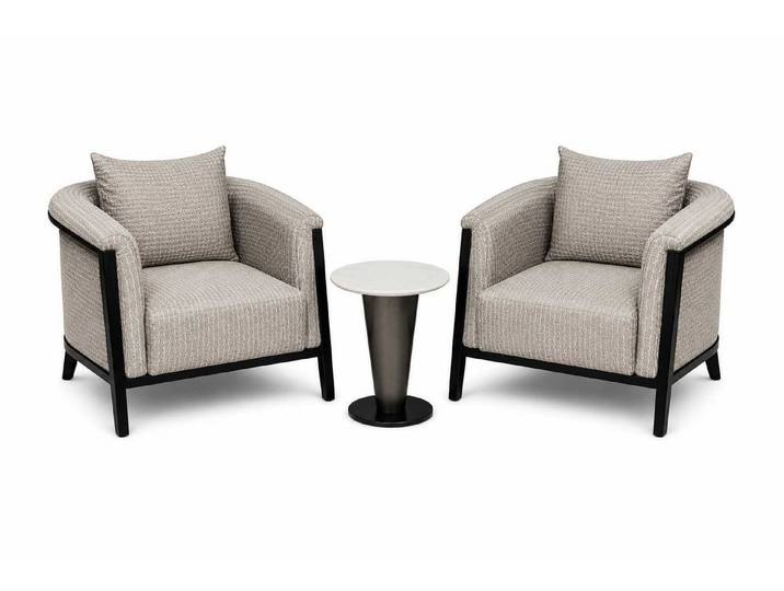 JVmoebel Polstergarnitur Wohnzimmer Set 2x Sessel Luxusmöbel Design Beistelltisch Komplettes, (3-tlg), Made in Europa