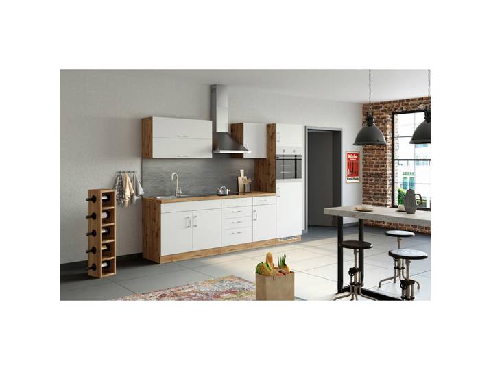 Held Küchenleerblock, Weiß, nur wie online abgebildet bestellbar, 270 cm, in den Filialen individuell planbar, Küchen, Küchenzeilen & Küchenblöcke, Küchenzeilen ohne Geräte