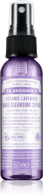 Dr. Bronner’s Lavender Reinigungsspray ohne spülen für die Hände 60 ml
