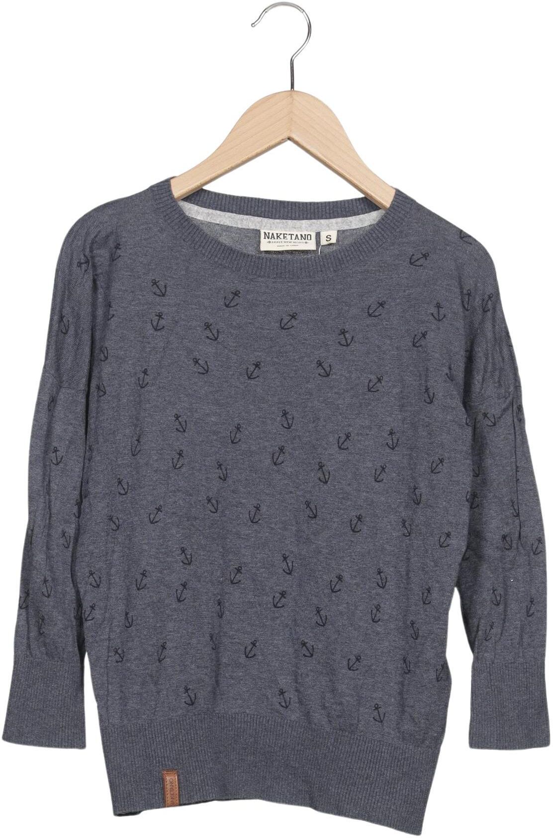 Naketano Damen Pullover, Grau, Gr. S, Baumwolle - Second Hand