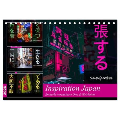 Inspiration Japan (Tischkalender 2026 DIN A5 quer), CALVENDO Monatskalender