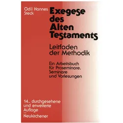 Exegese des Alten Testaments, Fachbücher von Odil Hannes Steck