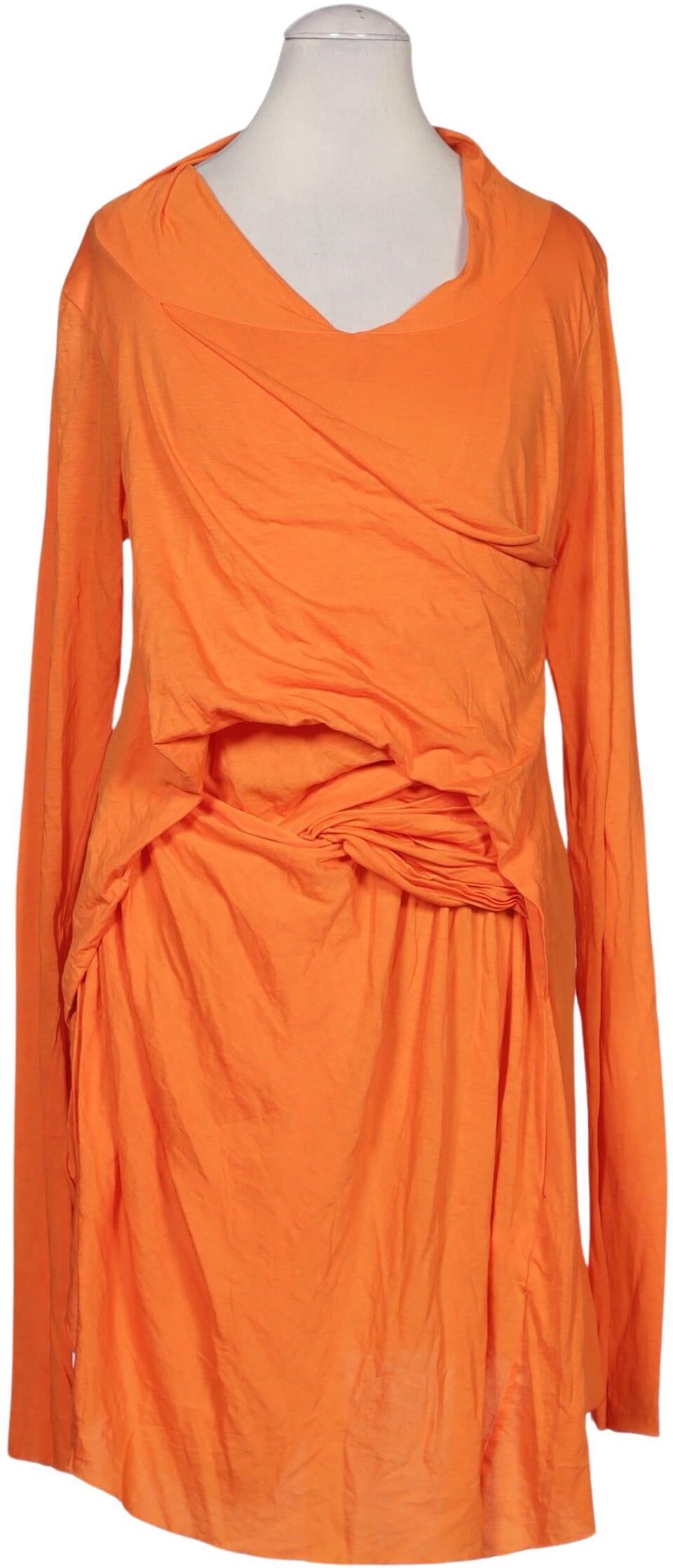 Rundholz Damen Kleid, Orange, Gr. S, Baumwolle - Second Hand