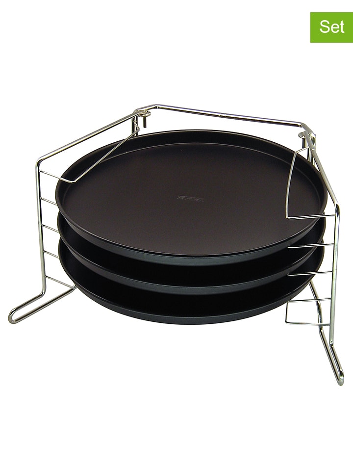 Zenker 4tlg. Pizza-Set in Schwarz - Ø 29 cm - onesize