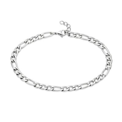 Fußkette "Schmuck Geschenk Fusskettchen Edelstahl", edelstahlfarben, ANISTON JEWELRY & WATCHES, Fußketten, Damen, Edelstahl