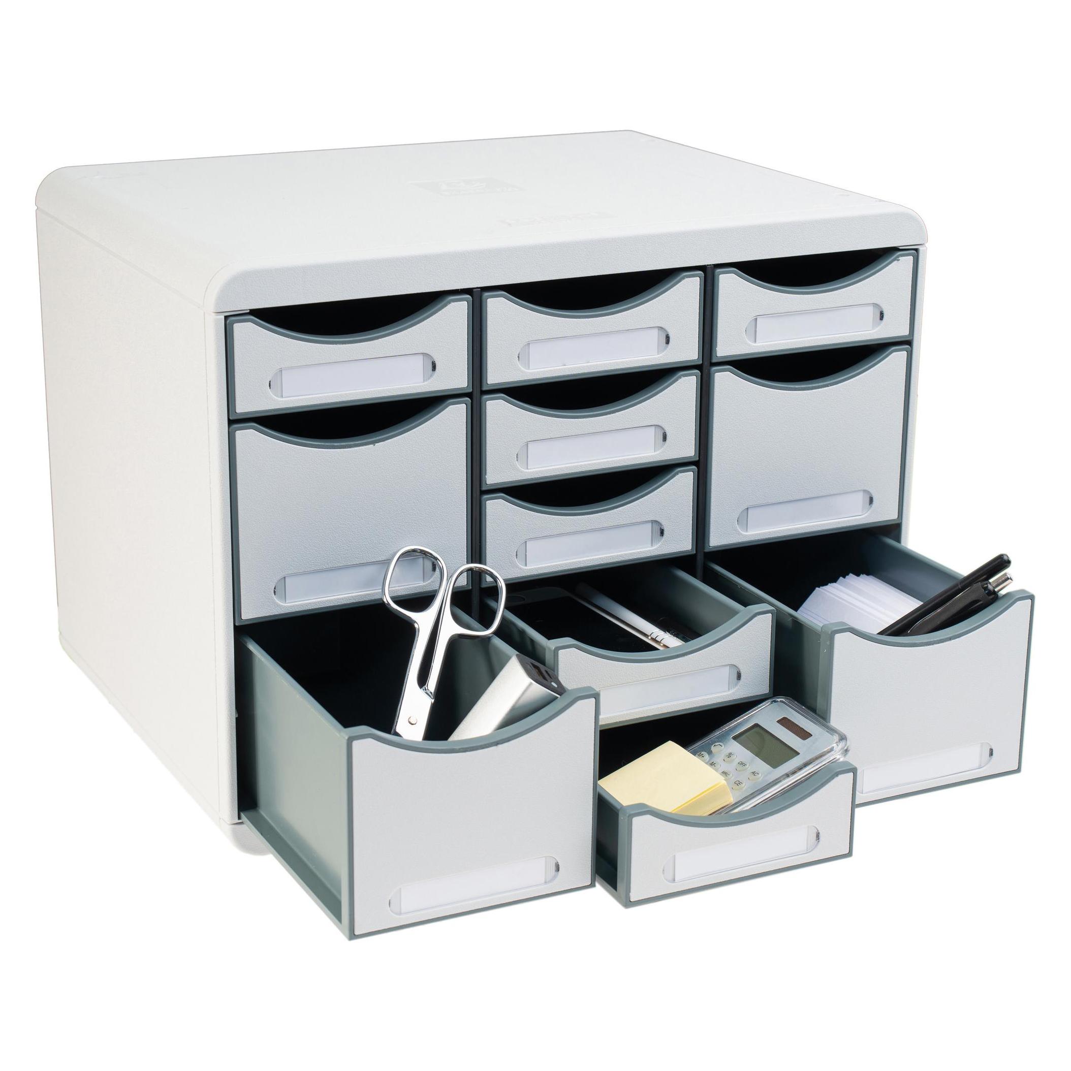 Exacompta Schubladenbox STORE-BOX MULTI 313740D 11Schübe lichtgrau (313740D)