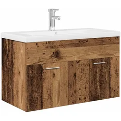 vidaXL Waschbeckenunterschrank mit Einbaubecken und Wasserhahn