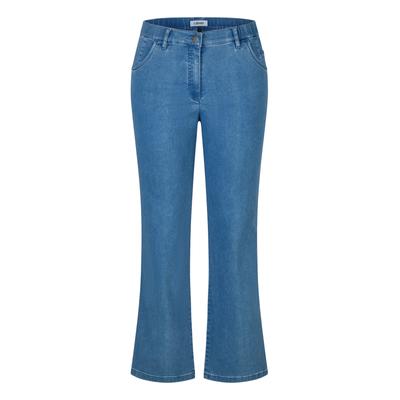 Stretch-Jeans KJBRAND, Damen, Gr. 50, N-Gr, blau (denim bleached), Obermaterial: 71% Baumwolle, 25% Polyester, 4% Elasthan, sehr bequem lang, Jeans, Ideal für kräftige Oberschenkel