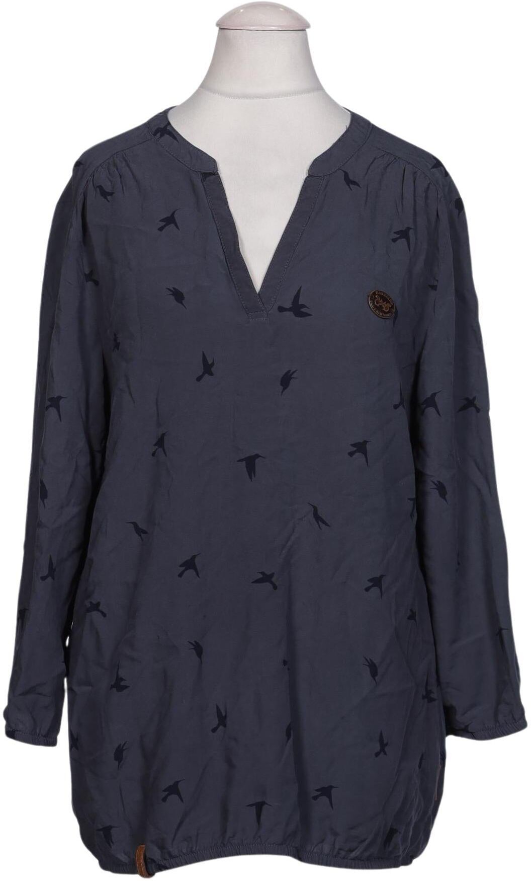 Naketano Damen Bluse, Marineblau, Gr. S, Viskose - Second Hand