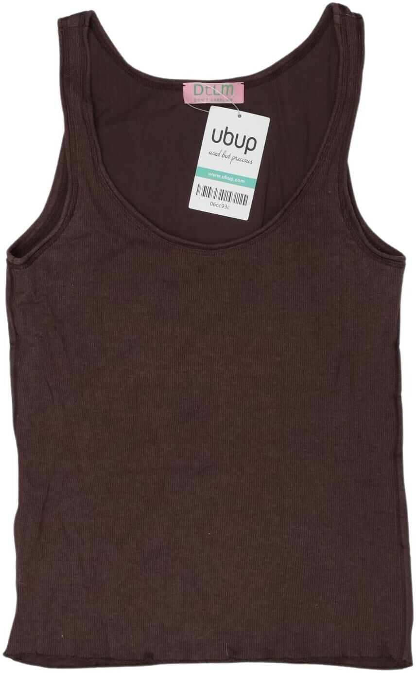 DtLM Dont Label Me Damen Top, Braun, Gr. 3Xs, Baumwolle / Lyocell / Elasthan / Seide - Second Hand
