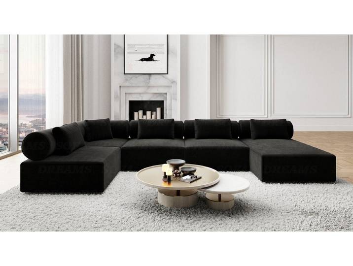 Sofa Dreams Wohnlandschaft Polster Luxus Sofa Stoff Wohnlandschaft Laguardia U Form Polstersofa, Loungesofa