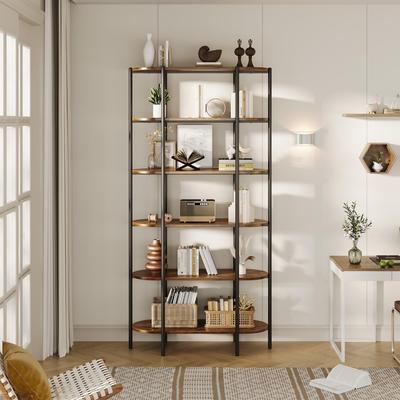 Yun Open Bookshelf,6 Tier Tall Bookcase