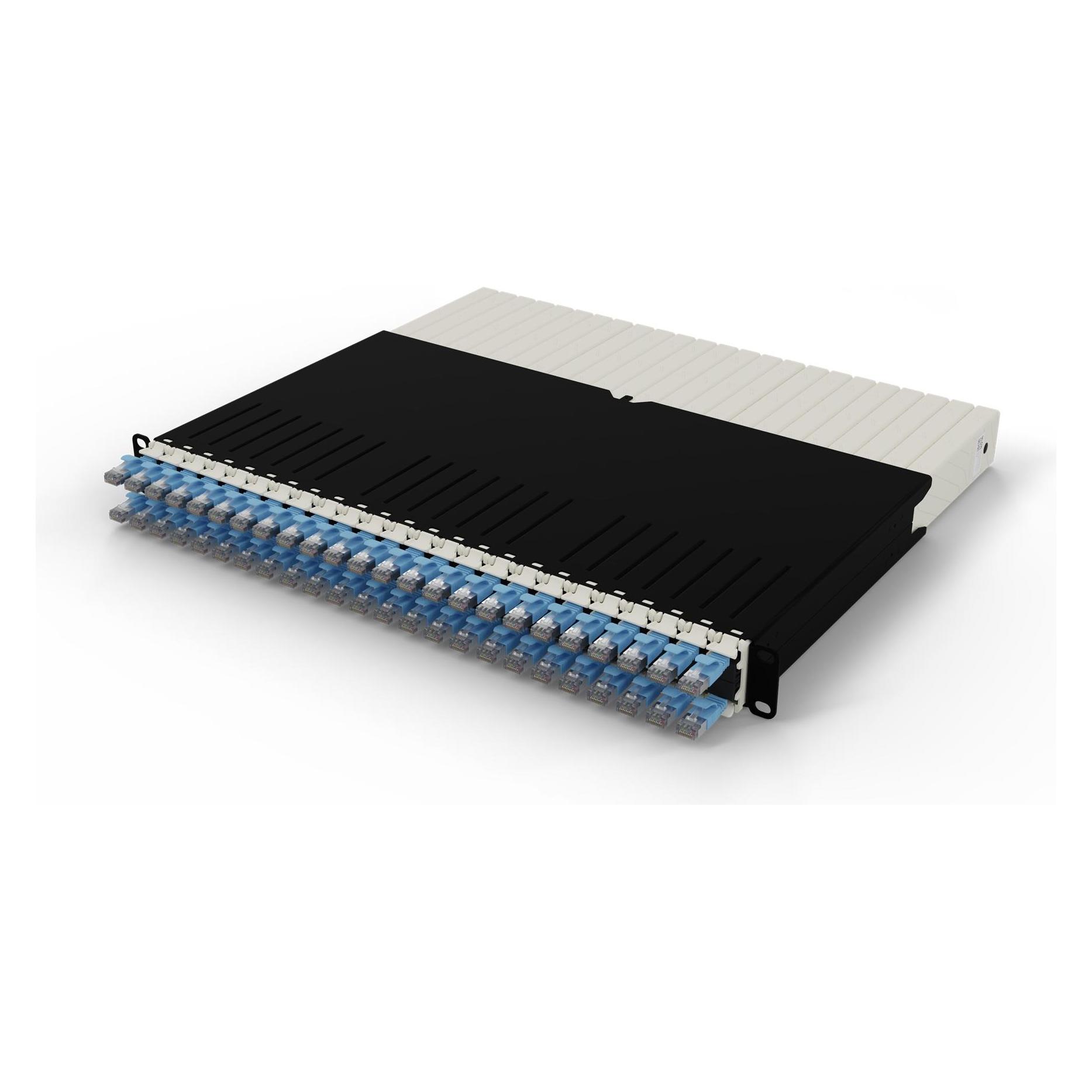 Patchbox one / 8RU / Cat 6A, STP, 0.8 m, Schwarz (STP, CAT6a, 0.80 m) (PONEX8STPBK)