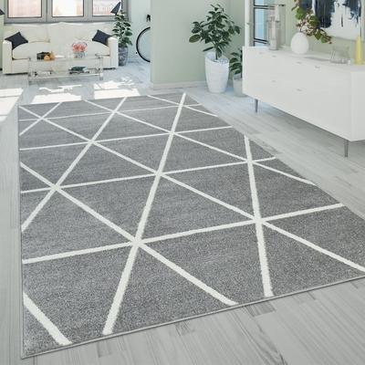 Paco Home Modern Area Rug for Living Room Geometric Pattern in pastel colors
